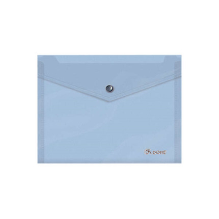 Dohe Carpeta A5 Apaisada con Cierre Broche Automatico - Fabricada en Polipropileno de 150 Micras - Apertura Superior - Cierre Broche Automatico