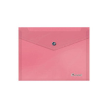 Dohe Sobre Portadocumentos A5 - Cierre de Broche - Polipropileno Translucido 150 Micras - Color Rosa