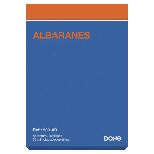 Dohe Talonario Albaranes - 100 Hojas - Papel Autocopiativo - TamaÃ±o A4