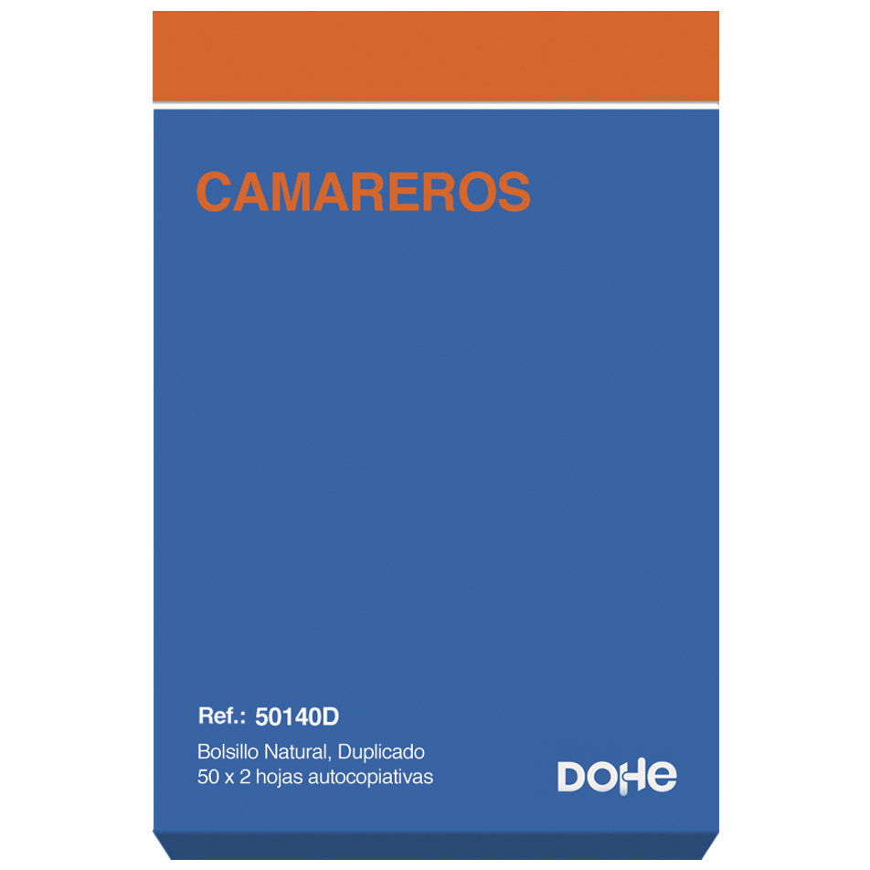 Dohe Talonario de Comandas - Bolsillo Natural - 50x2 Hojas Autocopiativas - Duplicado