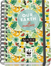 Dohe WWF Tropic Agenda Escolar 25/26 Espiral Wireâo A5 - Semana Vista - Papel 80g/m2 - 4 Hojas de Pegatinas - Cubierta de Cart