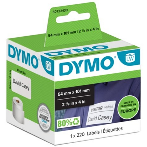 Dymo LW 99014 Etiquetas Originales de Envios Autoadhesivas - 101x54mm - 220 Unidades - S0722430