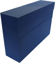 Elba Caja de Transferencia - Carton Forrado con Tela Geltex - Tapa con Cierre de Presion - Solapa Abatible - Medidas 39.6x25.4cm