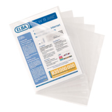 Elba Pack de 100 Dossieres UÃ±ero Standard Folio PP 140 Îicras - Resistente y Duradero - Acabado Piel de Naranja Transparente