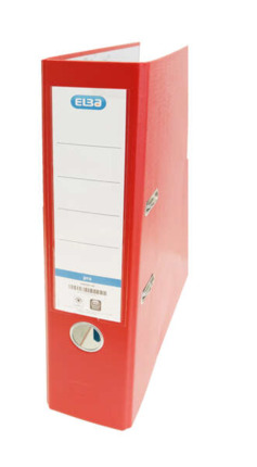 Elba Archivador Palanca Rado Top Folio - Lomo 80mm - Forrado Exterior Plastico - Interior Papel - Color Rojo