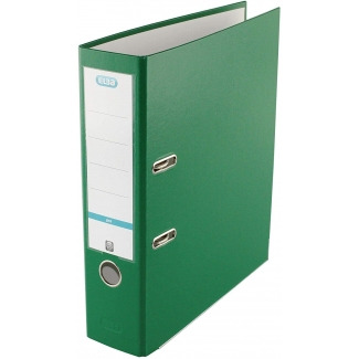 Elba Archivador Palanca Rado Top Folio - Lomo de 80mm - Forrado Exterior de Plastico - Interior de Papel - Color Verde