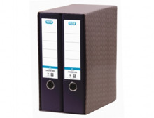 Elba Rado Top Modulo de 2 Archivadores Palanca A4 - Lomo 80mm - Forrado Exterior Plastico - Interior Papel - Color Negro