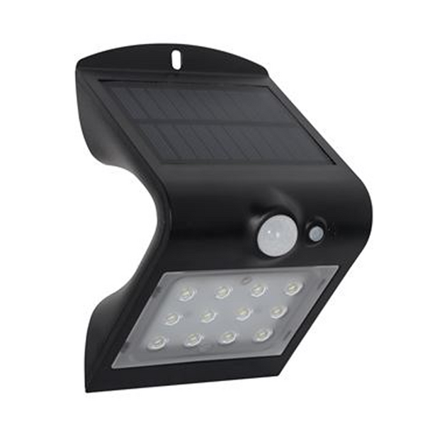 Elbat Aplique Led Solar Doble Iluminacion 1.5W - 220LM - Luz Fria 6000K - Luz Calidad 3000K - Sensor de Movimiento