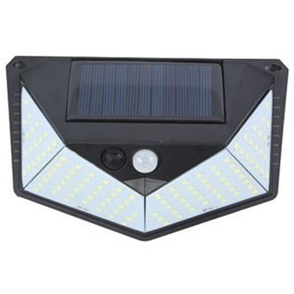 Elbat Aplique Solar 3 Caras - 250LM - Luz Fria 6500K - Sensor Movimiento - Bateria 1200mAh