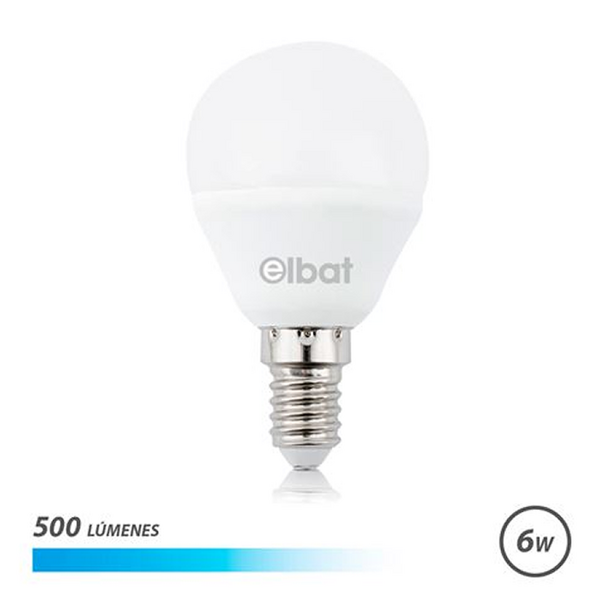 Elbat Bombilla LED G45 - 6W - 500Lm - E14 - Luz Blanca