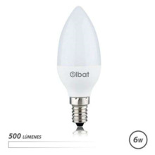 Elbat Bombilla LED - Potencia: 6W - Lumenes: 500 - Tipo de Luz: 4000K Luz Blanca - Casquillo: E14 - Angulo: 180Âº - Dimensiones:
