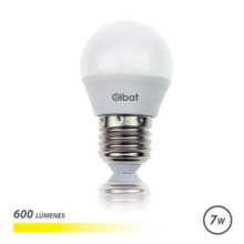 Elbat Bombilla LED - Potencia: 7W - Lumenes: 600 - Tipo de Luz: 3000K Luz Calida - Casquillo: E27 - Angulo: 220Âº - Dimensiones: