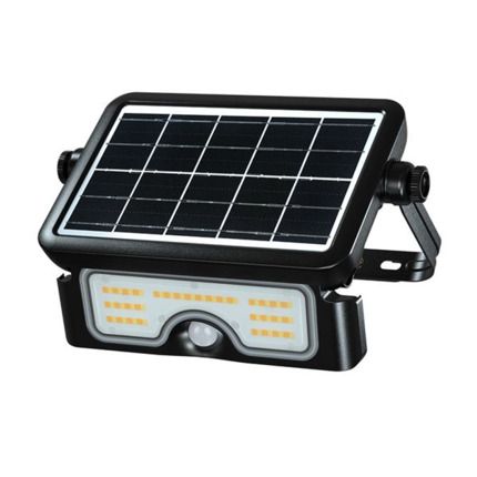 Elbat EB0574 Foco Led Solar 7W - 900LM - CCT 3000K/4000K/6000K - Luz Calida, Blanca y Fria - Sensor de Movimiento