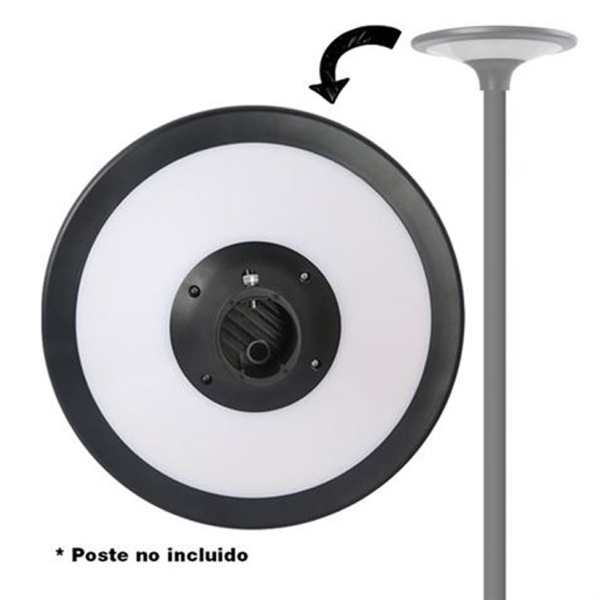 Elbat Farola LED Solar 20W 2100Lm 3000K/6000K - Color Negro (1)