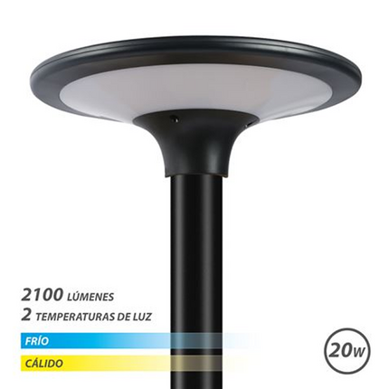 Elbat Farola LED Solar 20W 2100Lm 3000K/6000K - Color Negro