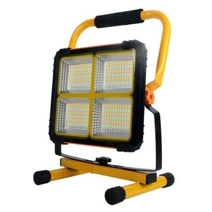 Elbat Foco Solar LED 120W 780lm - Panel Solar Integrado 6V, 3W - Bateria 3.2V, 20000mAh - Angulo Iluminacion 360Âº - Soporte Plegable