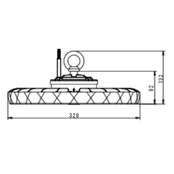 Elbat Lampara LED UFO de Techo - Potencia: 200W - Lumenes: 30000 - Luz Fria: 6500K - Ac 100-240V - Diametro: 32,8cm - Angulo aju (3)