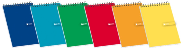 Enri Bloc de Notas Espiral Tapa Blanda 8º 4x4 - Hojas en Blanco - Tamaño Compacto - Ideal para Apuntes y Dibujos