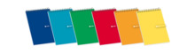 Enri Bloc Espiral 80 Hojas Cuadricula 4x4mm - TamaÃ±o 12Âº - Ideal para Apuntes - Tapa Blanda en Colores Surtidos