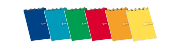 Enri Bloc Espiral 80 Hojas Cuadricula 4x4mm - TamaÃ±o 12Âº - Ideal para Apuntes - Tapa Blanda en Colores Surtidos