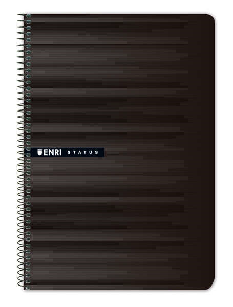 Enri Status 4Âº Tapa Dura Cuaderno Espiral 4x4 - 100 Hojas - Color Negro