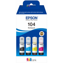 Epson 104 Pack de 4 Botellas de Tinta Originales - C13T00P640