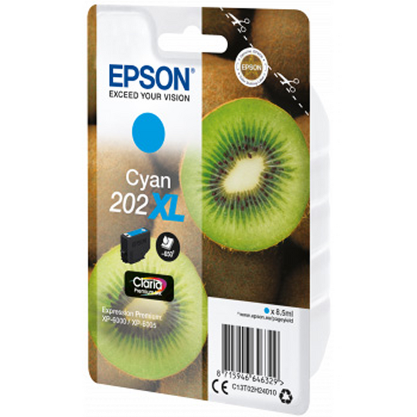 Epson 202XL Cyan Cartucho de Tinta Original - C13T02H24010