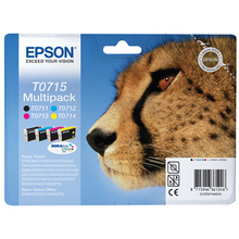 Epson T0715 Pack de 4 Cartuchos de Tinta Originales - C13T07154012