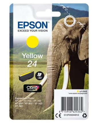 Epson T2424 (24) Amarillo Cartucho de Tinta Original - C13T24244012