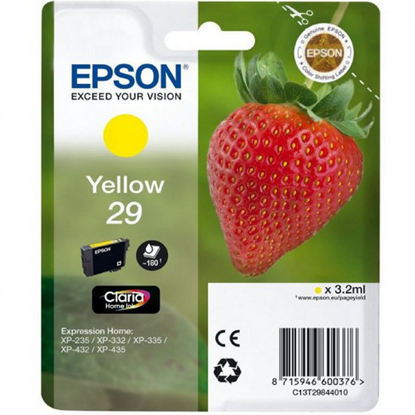 Epson T2984 (29) Amarillo Cartucho de Tinta Original - C13T29844012