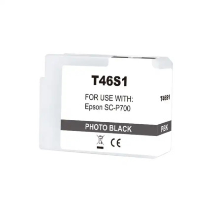Compatible Epson T46S1 Negro Photo Cartucho de Tinta Pigmentada - Reemplaza C13T46S100