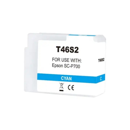 Compatible Epson T46S2 Cyan Cartucho de Tinta Pigmentada - Reemplaza C13T46S200
