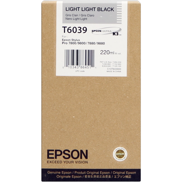 Epson T6039 Negro Light Light Cartucho de Tinta Original - C13T603900
