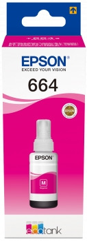 Epson T6643 Magenta - Botella de Tinta Original C13T664340