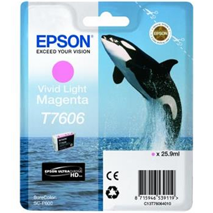 Epson T7606 Magenta Light Cartucho de Tinta Original - C13T76064010