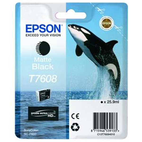 Epson T7608 Negro Mate Cartucho de Tinta Original - C13T76084010