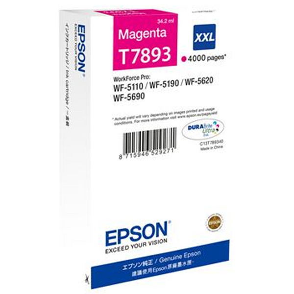 Epson T7893 Magenta Cartucho de Tinta Original - C13T789340