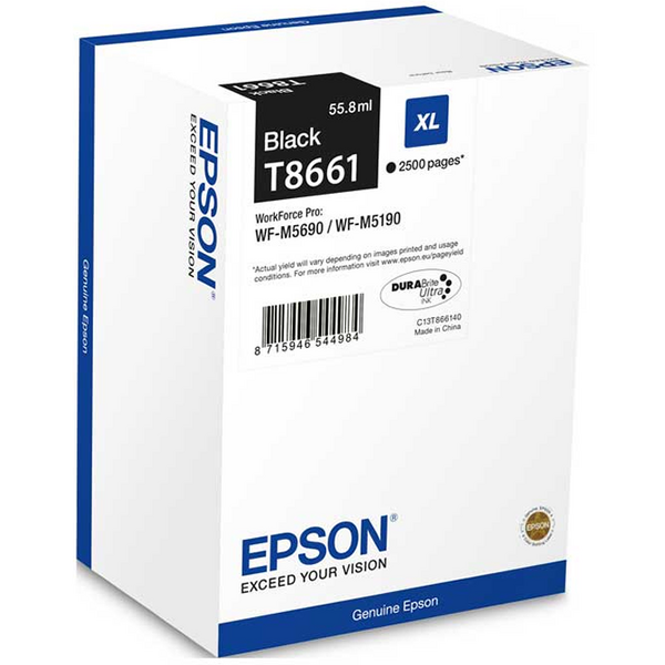 Epson T8661 XL Negro Cartucho de Tinta Original - C13T866140