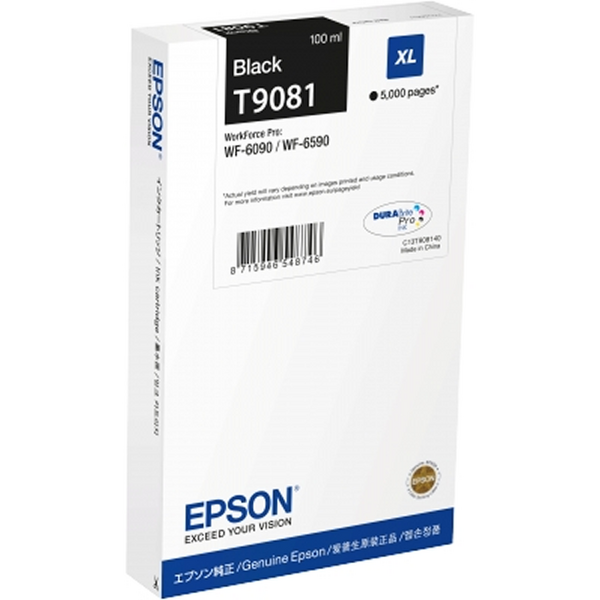 Epson T9081 Negro Cartucho de Tinta Original - C13T908140