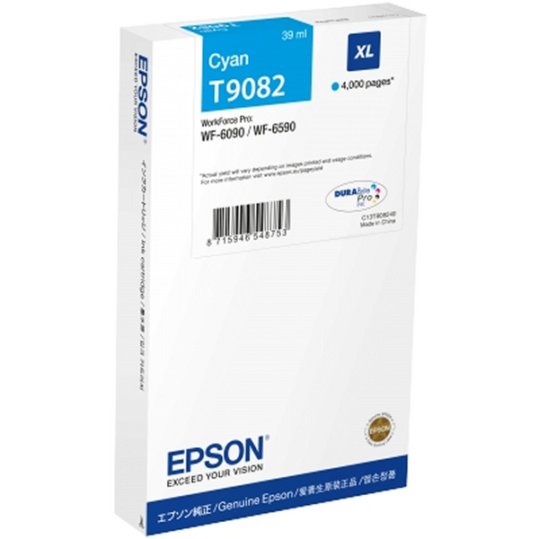 Epson T9082 Cyan Cartucho de Tinta Original - C13T908240