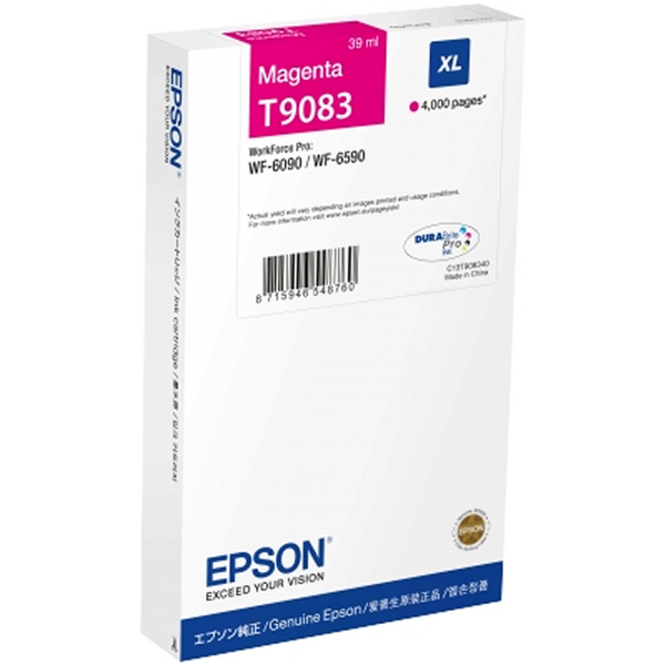 Epson T9083 Magenta Cartucho de Tinta Original - C13T908340