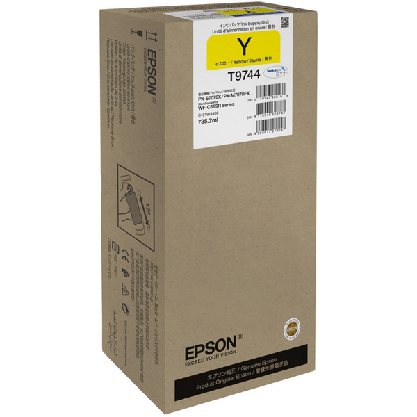 Epson T9744 Amarillo Cartucho de Tinta Original - C13T974400