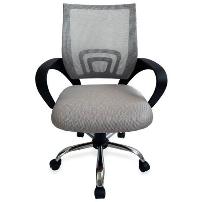 Equip Silla de Oficina - Diseño Ergonomico - Respaldo de Malla Transpirable - Mecanismo de Mariposa - Ajuste de Altura - Base Cr