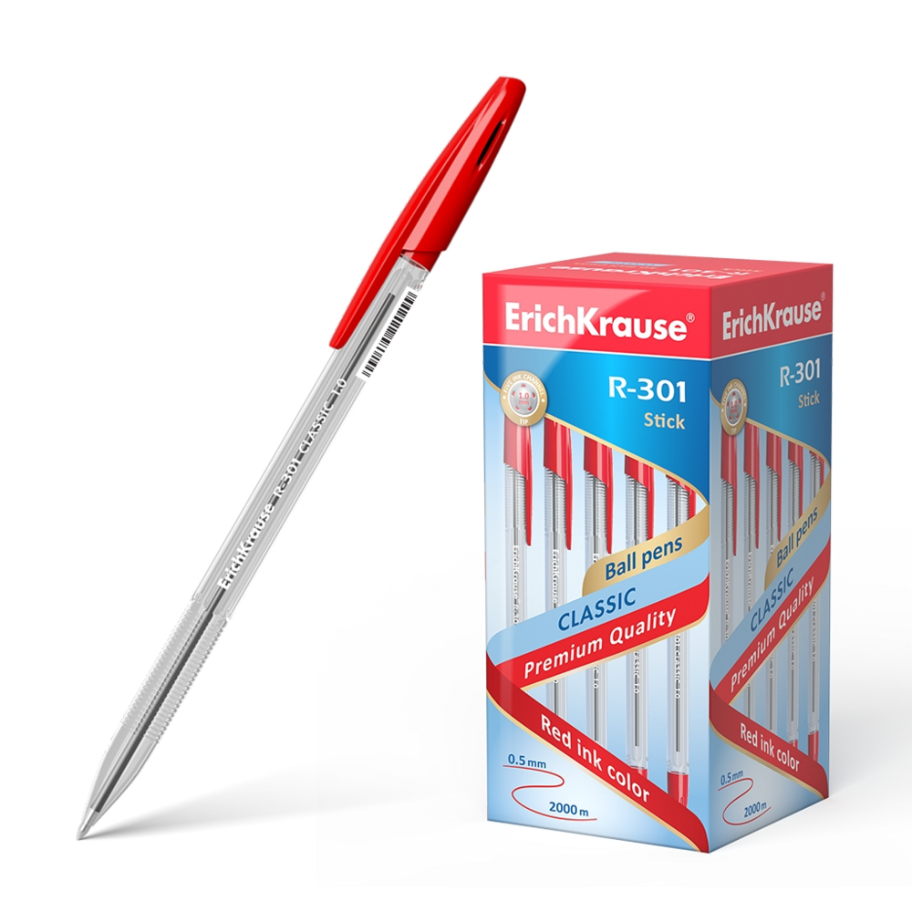 Esferográfica R-301 Azul, Preto, Verde ou Vermelho 0.5mm Stick Classic () Color: Vermelho