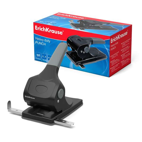 ErichKrause Elegance Classic Perforadora de Gruesos - Perfora hasta 70 Hojas - Orificios de 5,5mm - Mecanismo de Acero de Alta C