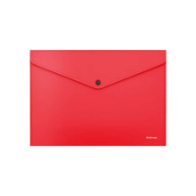 Erichkrause Fizzy Classic Sobre Portadocumentos ÃÂ4 - Fabricado en Plastico Opaco - Textura Rugosa - Color Rojo