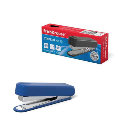 Erichkrause Grapadora nº10 - Hasta 15 Hojas - Plastico Resistente a Golpes - Mecanismo de Acero - Capacidad 50 Grapas - Garantia 2 Años - Varios Colores/Diseños Disponibles