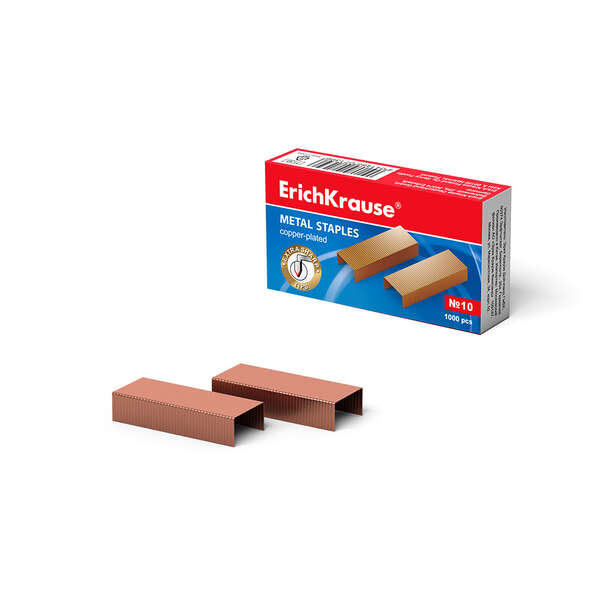Erichkrause Grapas de Cobre âââ10 - 1000 Grapas - Alta Resistencia y Facil Engrapado - Resistente a La Corrosion - Color Co