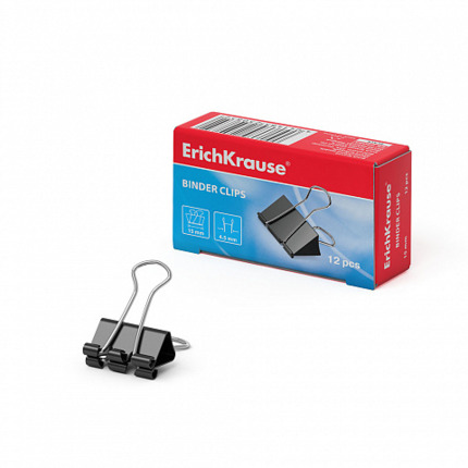 Erichkrause Pinzas para Papeles - 15mm - Alta Resistencia - Color Metalico