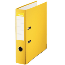 Esselte Archivador de Palanca - Formato Folio - Lomo 75mm - Capacidad para 500 Hojas - Color Amarillo